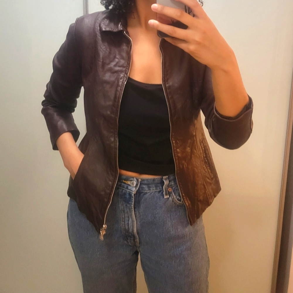 Fitted Genuine Leather Jacket